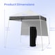 image 2 of COSTWAY 210 x 210 cm Pop up Canopy Tent Portable Backpack Canopy-White