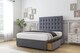 image 4 of Sloomy Alabama Steel Plush Divan Bed Base No Drawers With 54 Inch Floor Standing Headboard | Grey | Steel | Single | 1
