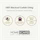 image 8 of Homescapes Blackout Curtain Lining Pair 3-Pass Coating - 64 x 52 Inches | Grey | Grey