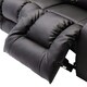 image 3 of Caesar 2 Seater Manual High Back Bonded Leather Recliner Sofa (Black)
