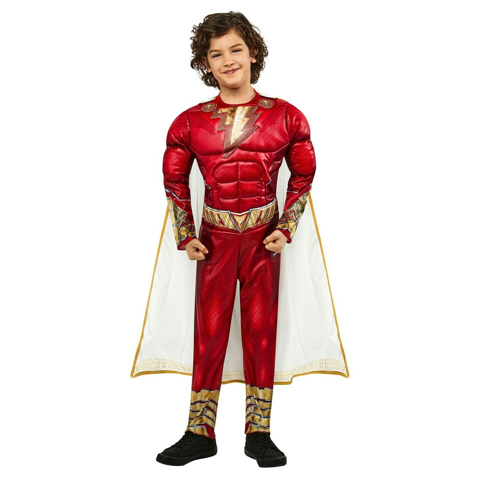image 1 of Shazam Boys Polyester Costume - Red/Gold - XS XS