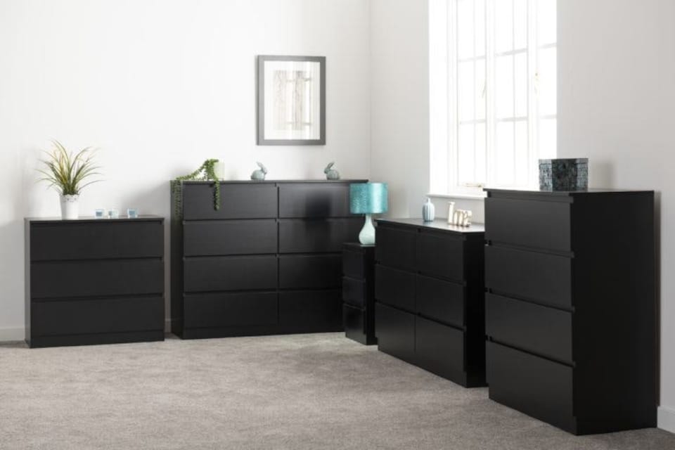 image 1 of Malvern 8 Drawer Chest Black