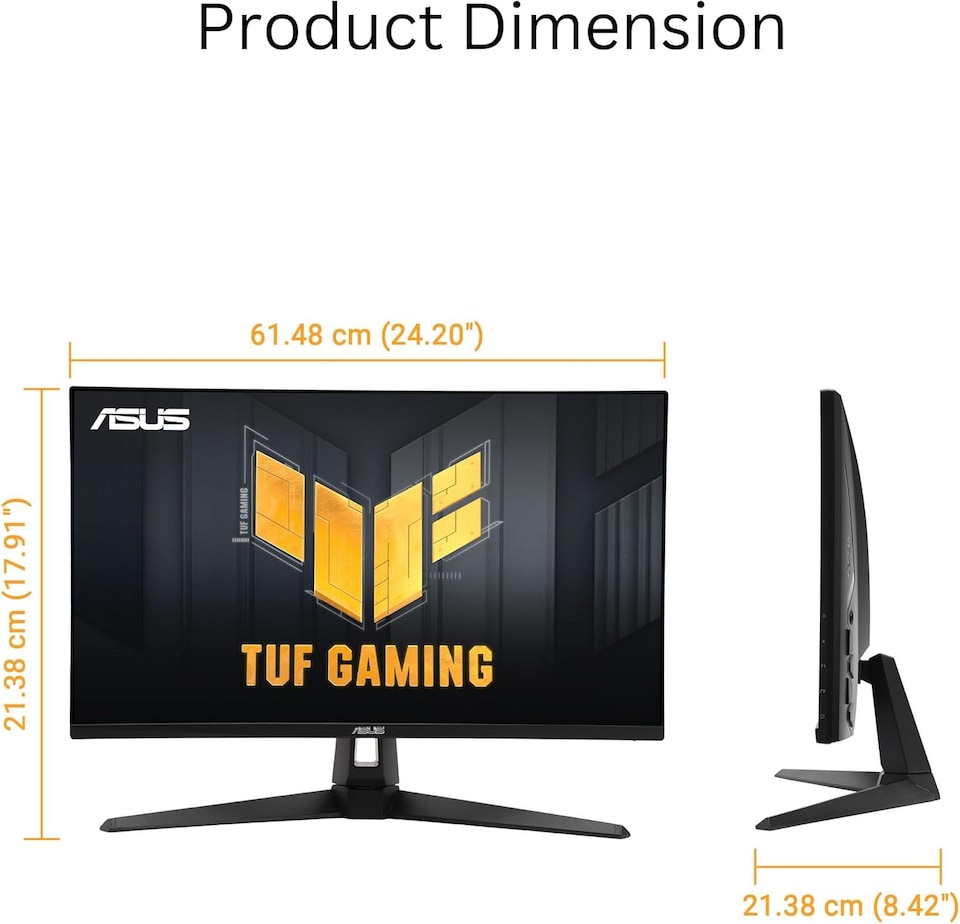 image 1 of Asus TUF VG27UQ1A 27" 4K Ultra HD 160Hz 1ms Gaming Monitor