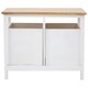 image 2 of Interiors By Premier Compact Design 2 Drawer Bench, Modern Design Chest Of Drawers For Livingroom, Minimalist Storage Chest White