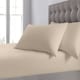 image 1 of Velosso Plain Dyed Cotton Blend Fitted Sheet Cream | Cream | King