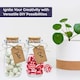 image 3 of 100ml Glass Bottles Jars with Cork Lids for Party Giveaways, Wedding Favours, DIY Projects or Spice Storage | Clear | Clear | 100ml - 12pack | 12