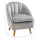 image 7 of HOMCOM Velvet Fabric Single Sofa Accent Chair Solid Wood Leg Upholstered Grey