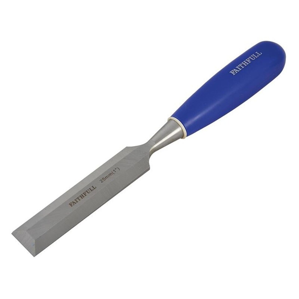 Faithfull Bevel Edge Chisel Blue Grip - Multi Colour - 25mm
