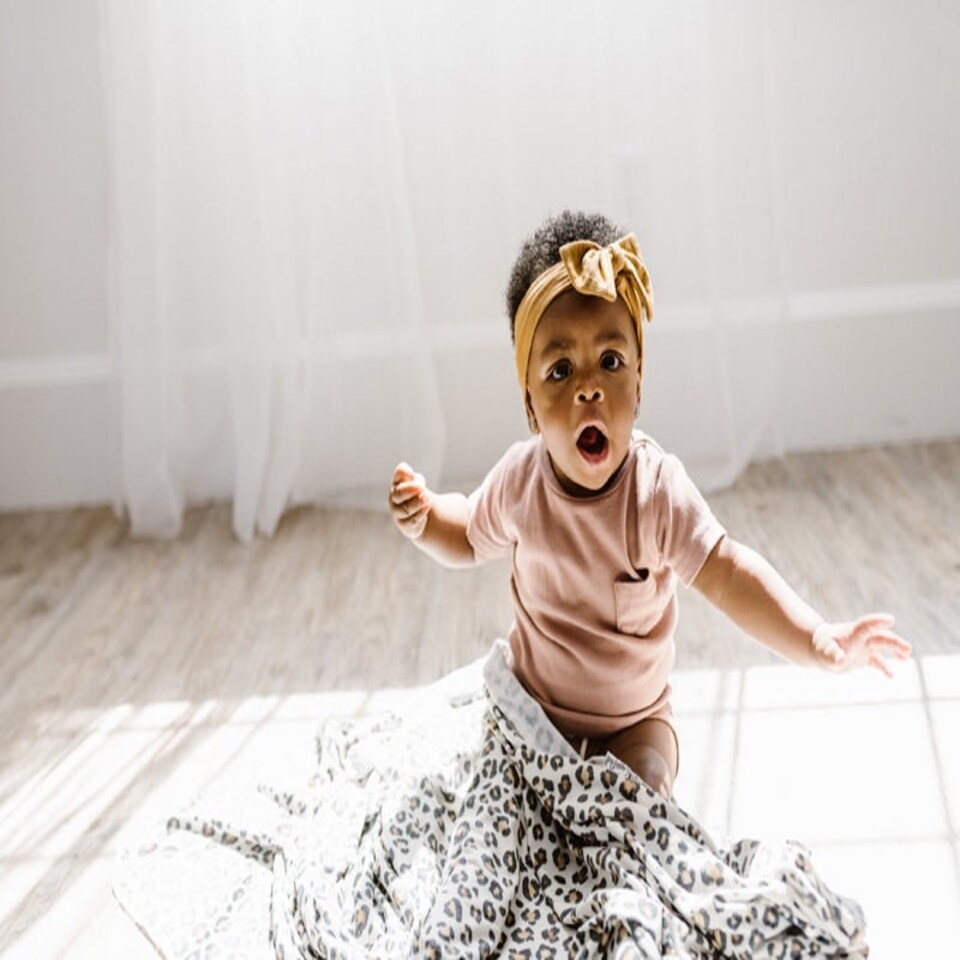 image 1 of Copper Pearl Knitted Swaddle Blanket Zara