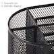 image 4 of 9 Compartment Wire Mesh Desktop Organiser