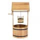 image 8 of Garden Wooden Wishing Well Flower Planter Ornamental Plant Pot | Brown