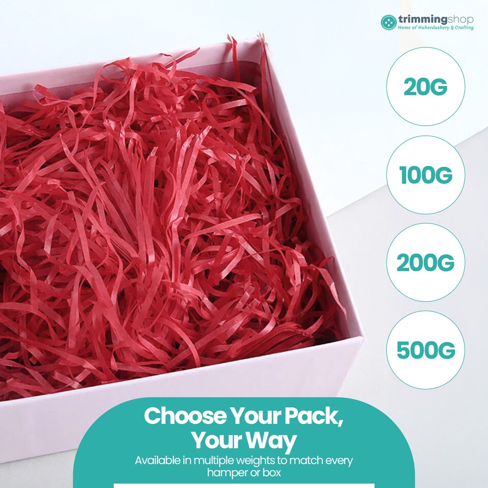 image 1 of Shredded Tissue Paper, Decorative Gift Packaging Hamper Filler - 500G