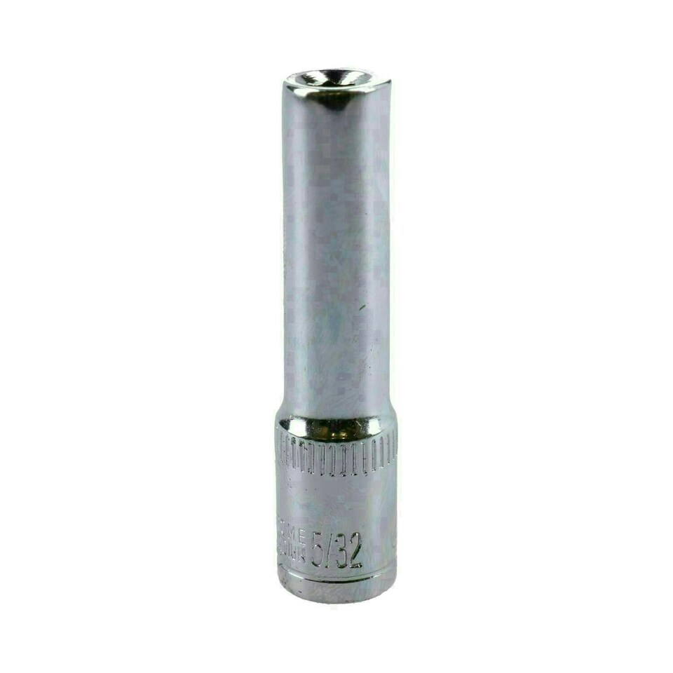 image 1 of 5/32" Deep SAE Socket 1/4" Drive 48mm Length 6 Point Chrome Vanadium Steel