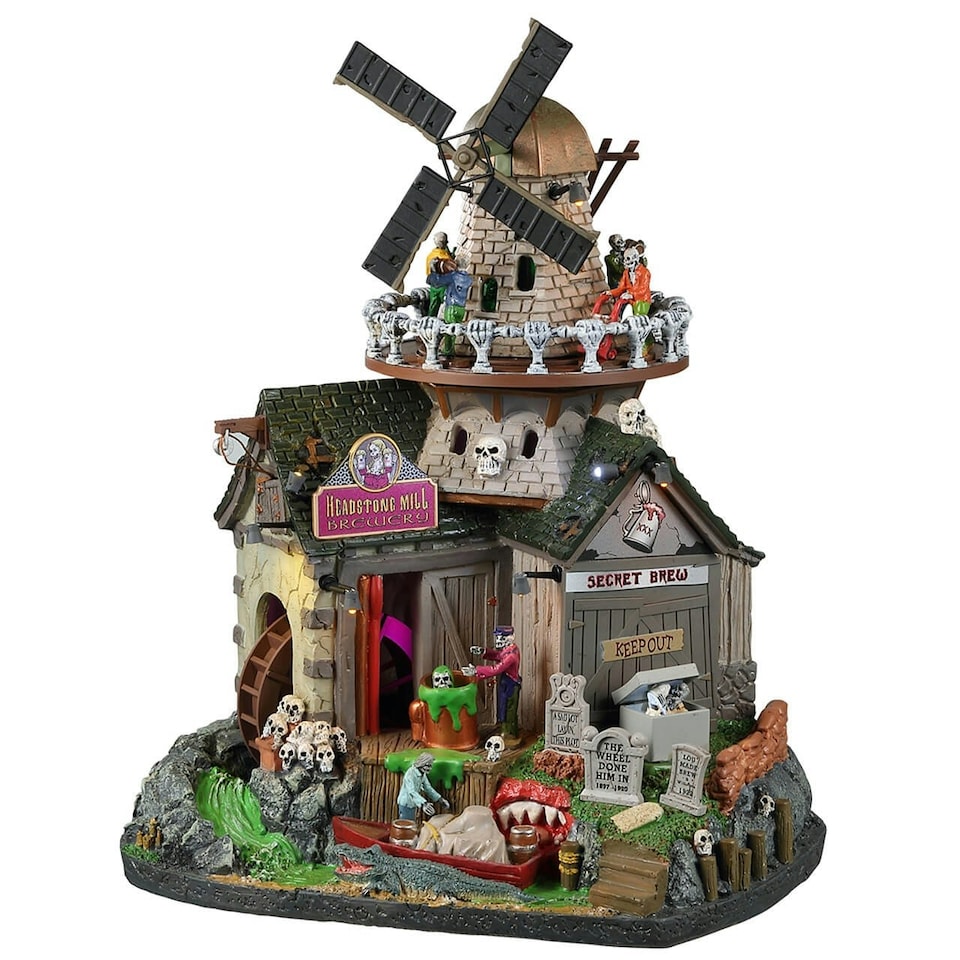 Lemax - Spooky Town - Sights & Sounds: Headstone Mill Brewery - (25849-UK) /Xmas