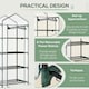 image 6 of Outsunny Portable 4-Tier Mini Greenhouse Plant Grow House Shed w Clear Cover