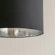 image 2 of ValueLights Reni Large Black Fabric Chrome Inner Lamp Shade & Bulb Black