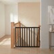 image 2 of Safetots Top of The Stairs Screw Fitted Stair Gate, Black Wooden, 63.5cm - 105.5cm, Wood Baby Gate, Screw Fit Safety Barrier, Stylish and Practical Safety Gate