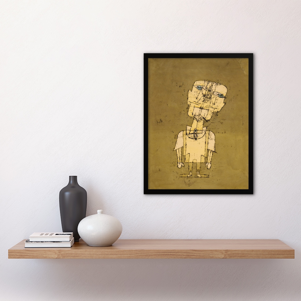 image 1 of Paul Klee Framed Wall Art Ghost of a Genius Abstract Self Portrait Home Décor