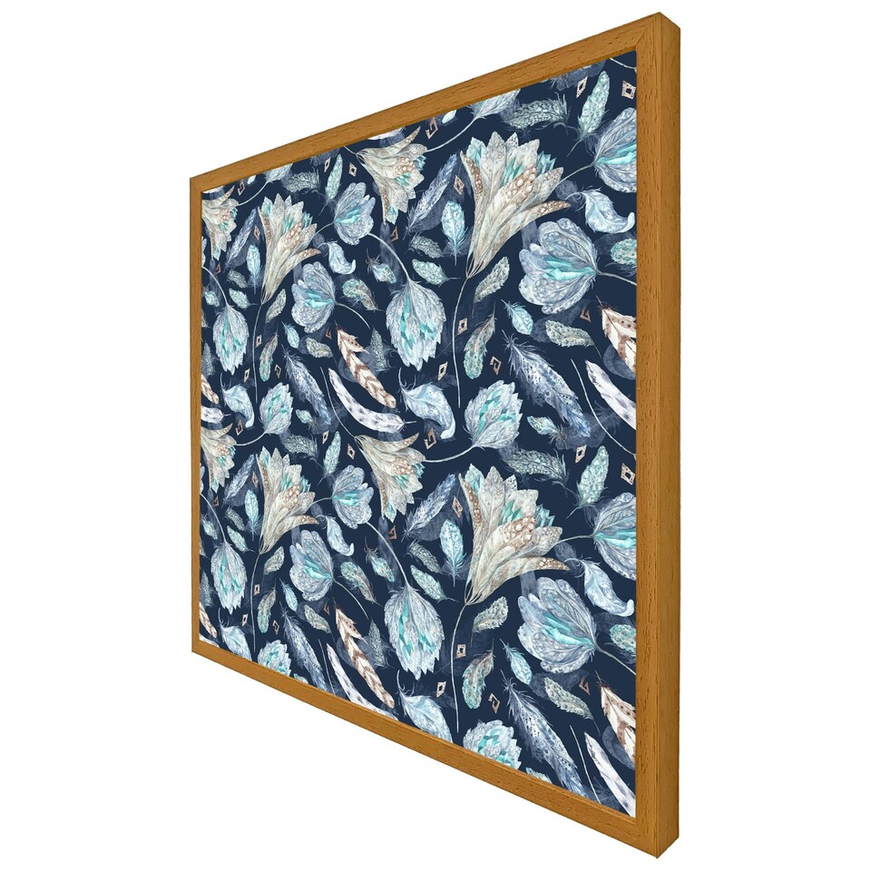 image 1 of Boho chic indigo pattern (Picture Frame) Brown | XS