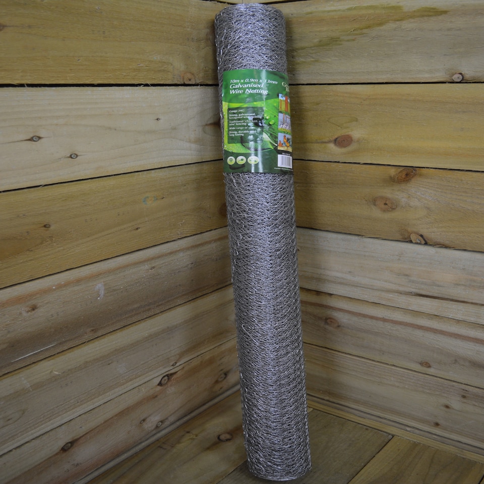 image 1 of 2 Pack of 10m Galvanised Metal Chicken Garden Wire Netting / Fencing