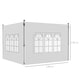 image 5 of Outsunny Gazebo Side Panels for 3x3(m) or 3x4m Pop Up Gazebo, 2 Pack, Black