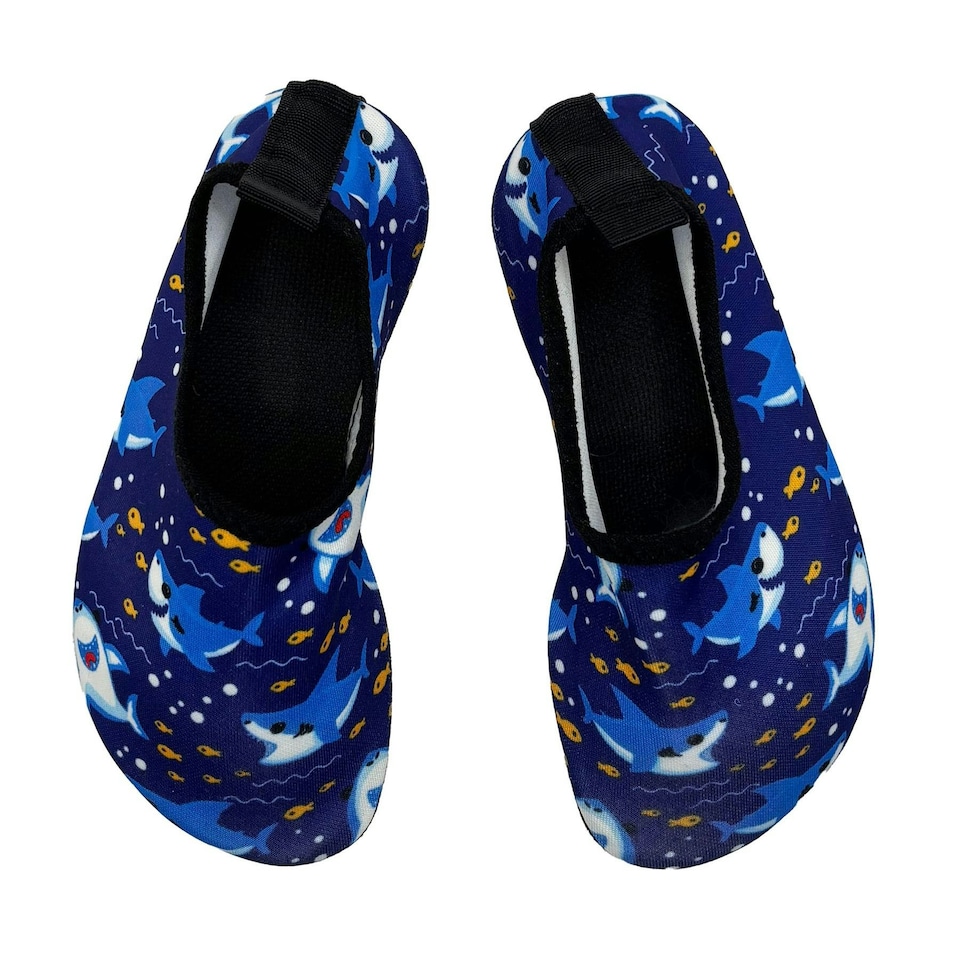 image 1 of Squelch Childrens Water Aqua Shoes - Blue Sharks UK 6-7