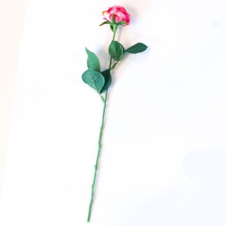 image 1 of Fuchsia Pink Diamond Rose Artificial Silk Flower 40cm