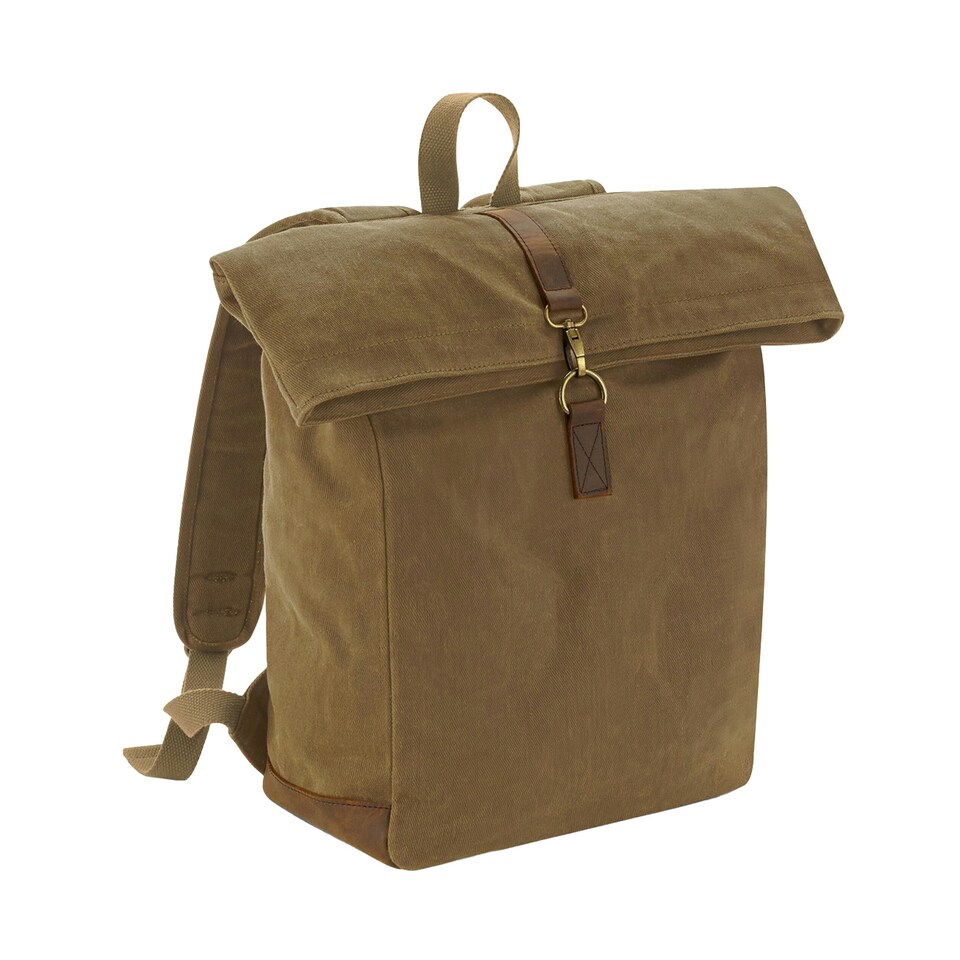 image 1 of Quadra Heritage Leather Accents Backpack - Desert Sand - One Size