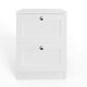 image 4 of FWStyle Artus Shaker 2 Drawer Bedside Table Nightstand Matt White