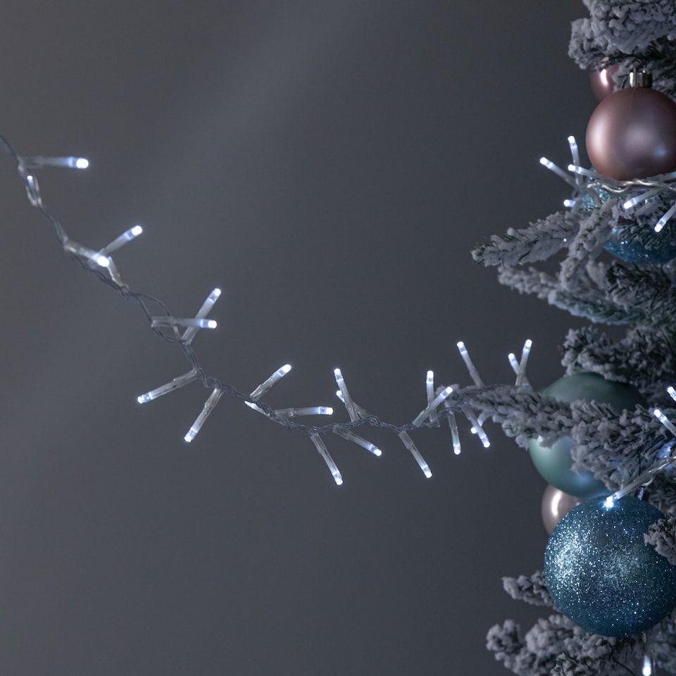 37.5m 1500 LED TreeBrights Christmas String Lights with Timer in White ...