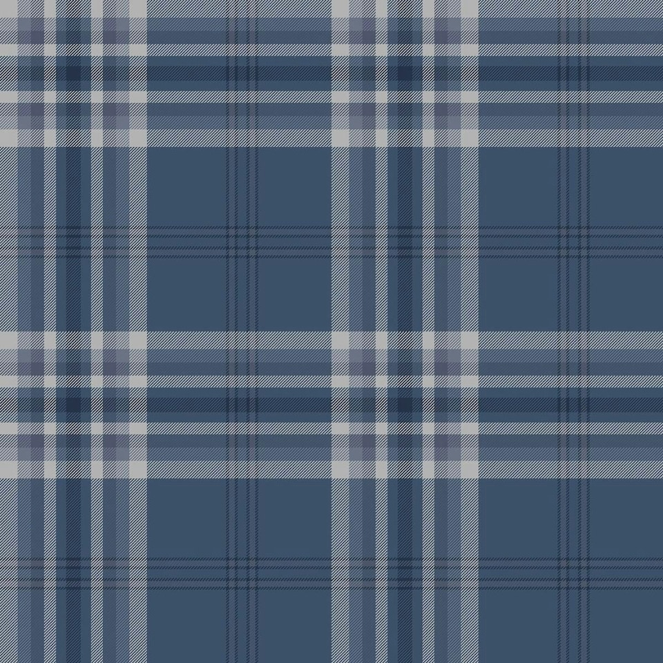 image 1 of Muriva Catherine Lansfield Kelso Checked Wallpaper - Navy - 10m x 53cm | Blue