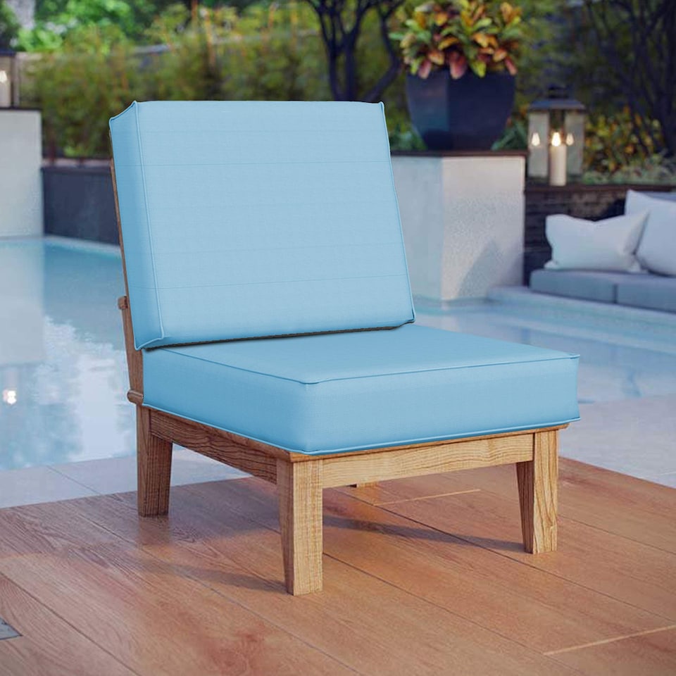 image 1 of Covers&All Square Cushion Slipcover for Patio Couch Sofa Seats Cover only, Pack of 2, 36in D x 36in W, Sky Blue