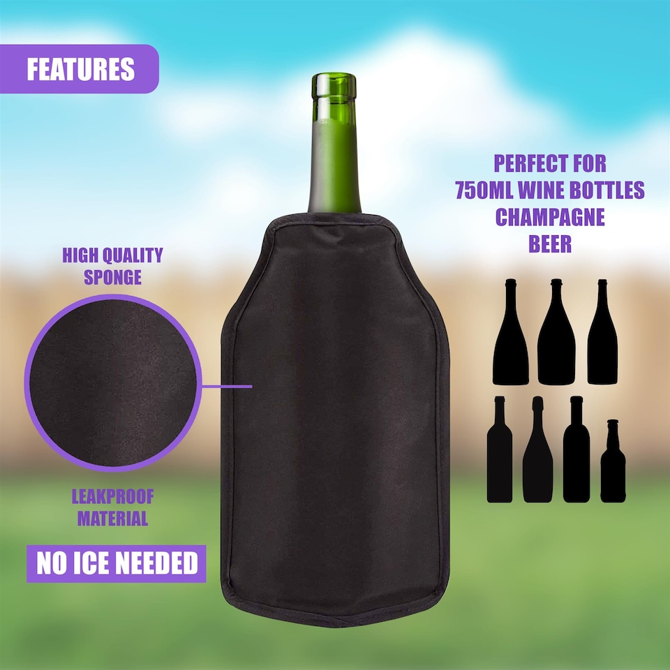 image 1 of GEEZY Wine Bottle Insulated Cooler Sleeve