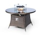 image 1 of Giardino Fire Pit 4 Seater Round Rattan Dining Table | Brown