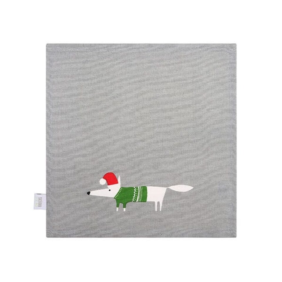 image 1 of Scion Living Mr Fox Christmas Napkins Set of 4