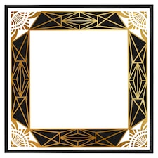Art deco border (Picture Frame) Black | S