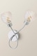 image 4 of ValueLights Reyka Pair Chrome 2 Way Wall Lights Swirl Glass Shades | Chrome