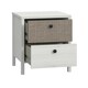 image 2 of Moondust Snowy Oak Kalamos 2 Drawer Bedside Cabinet
