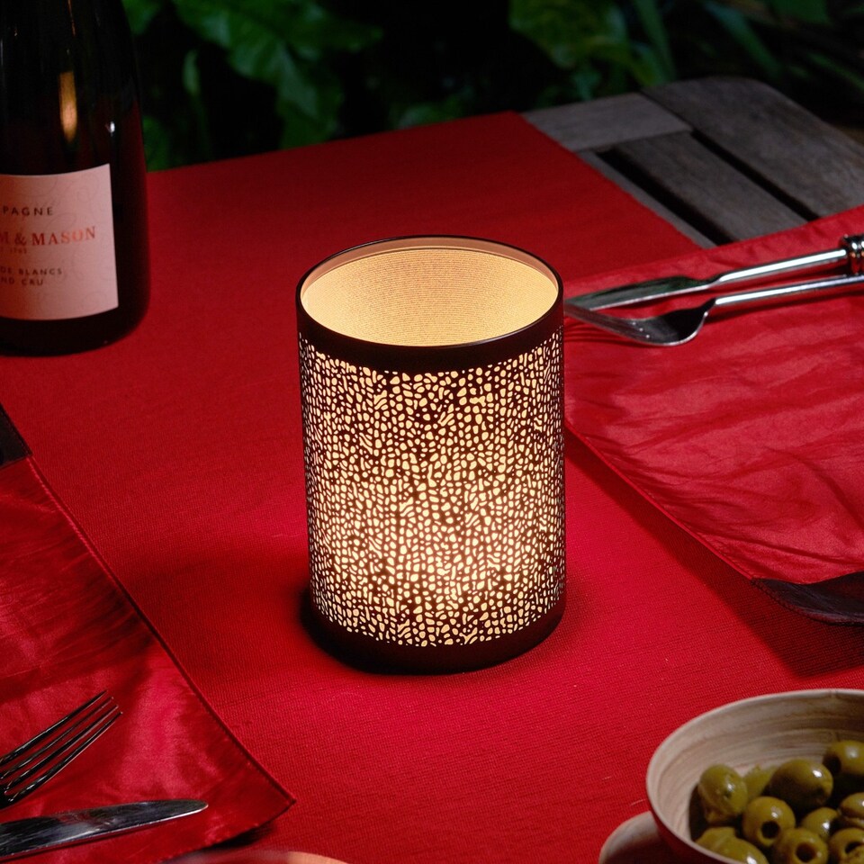 image 1 of Omniance Seraphine Rechargeable Wireless Table Lamp with Remote | Black