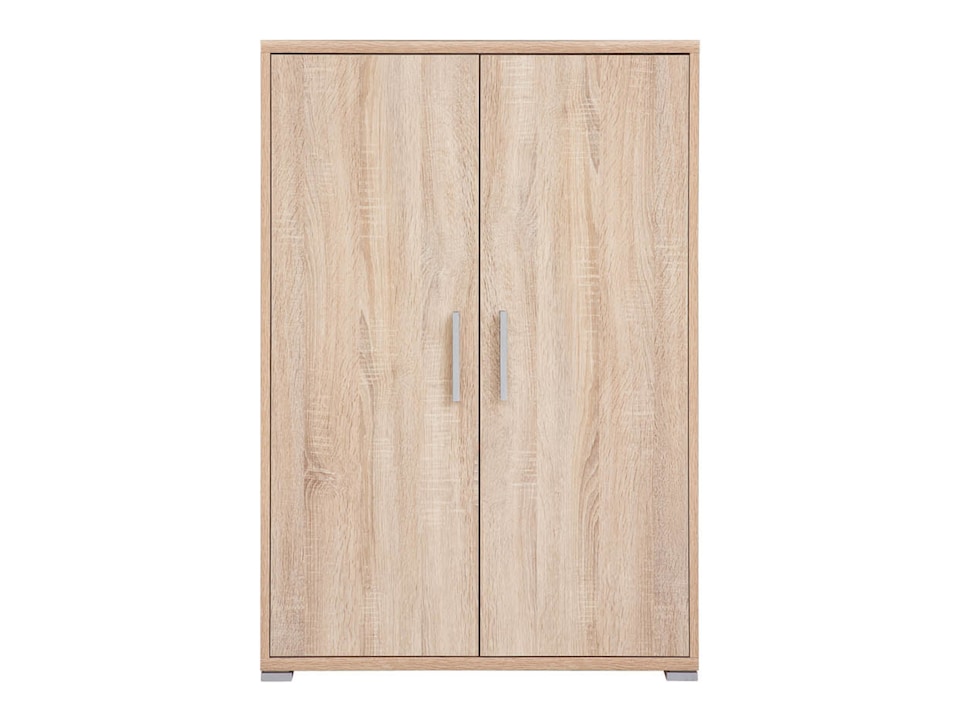 image 1 of Storage Cabinet Shelving 2 Door Unit Small Modern Sonoma Oak Effect BRW Office