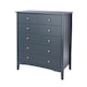 image 3 of Como 5 Drawer Chest of Drawers - Shaker Style Bedroom Storage Cabinet with Space Saving Design | Blue | Blue | 1