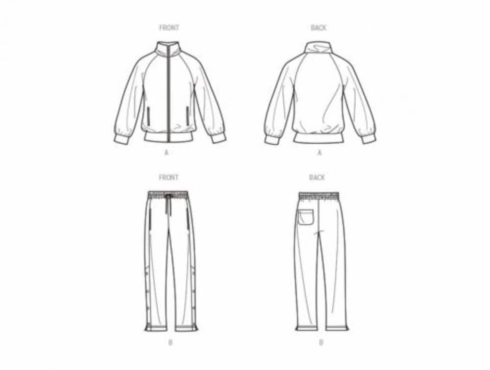 image 1 of Simplicity 9719 Paper Sewing Pattern – Children’s & Teenagers’ Jackets, Trousers & Sportswear, Size A (S–M–L), Intermediate
