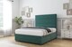 image 2 of Sloomy Texas Emerald Plush Divan Bed With Mattress No Drawers With 26" Strutted Headboard 5' King | Green | Emerald | King | 1