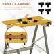 image 6 of DURHAND 4-in-1 Work Bench Adjustable Saw Horse Clamp Table Foldable Grey