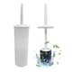 image 3 of Nicoman Turbular White Toilet Brush & Holder With Silicone Head