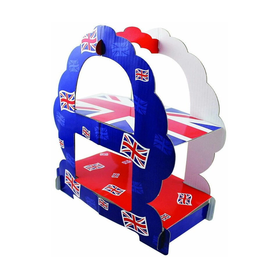 Amscan Great Britain Sandwich Stand - Blue/Red/White - One Size