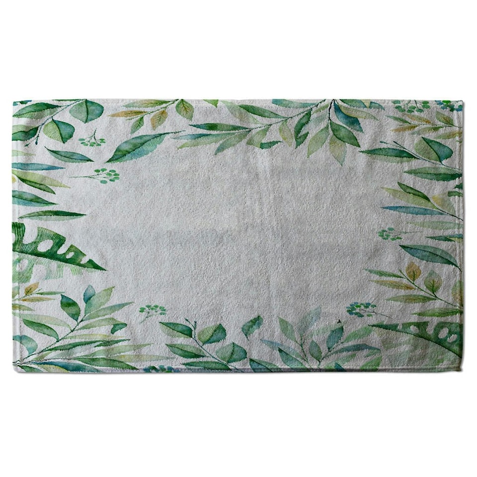 image 1 of Light Botanical Leaves (Kitchen Towel)