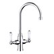 image 1 of Traditional Dual Handle Kitchen Mixer Tap, Chrome | Silver | Chrome