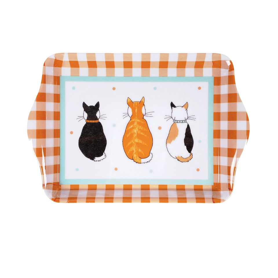 image 1 of Ulster Weavers Cats In Waiting Tray - Scatter Orange