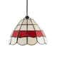 image 1 of Traditional Red and Amber Stained Glass Tiffany Pendant Lighting Shade | Red